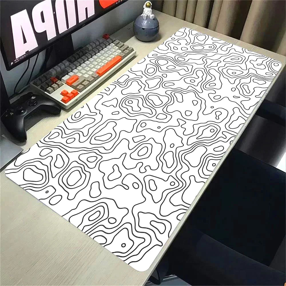 Topographic Mousepad Strata Liquid Mouse Pad Black 500x1000 Mat Gamer 900x400 Extended Pad Custom Mauseped Rubber Office Carpet