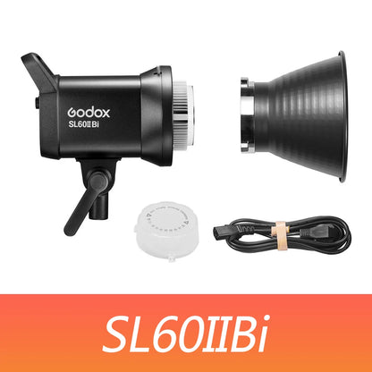 Godox SL60IID SL60IIBi 75W Daylight Bi-color LED Video Light with Bowens Mount for Camera Photography Fill Light CRI 96 TLCI 97