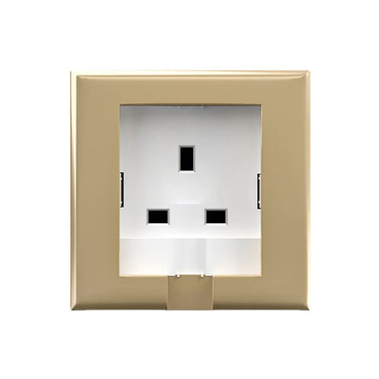 UK Plug 13A Recessed Bathroom Socket Panel with Hidden Waterproof Plug and Built-in Type 86 Kitchen Invisible 220V Socket