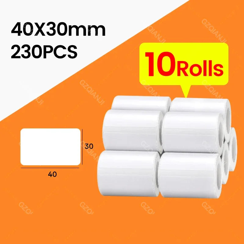 10 Rolls Niimbot B1 B21 B3S Thermal Lable Tape 5 Rolls 40mm 50mm Price Label Maker Sticker for Niimbot Printer Waterproof Paper