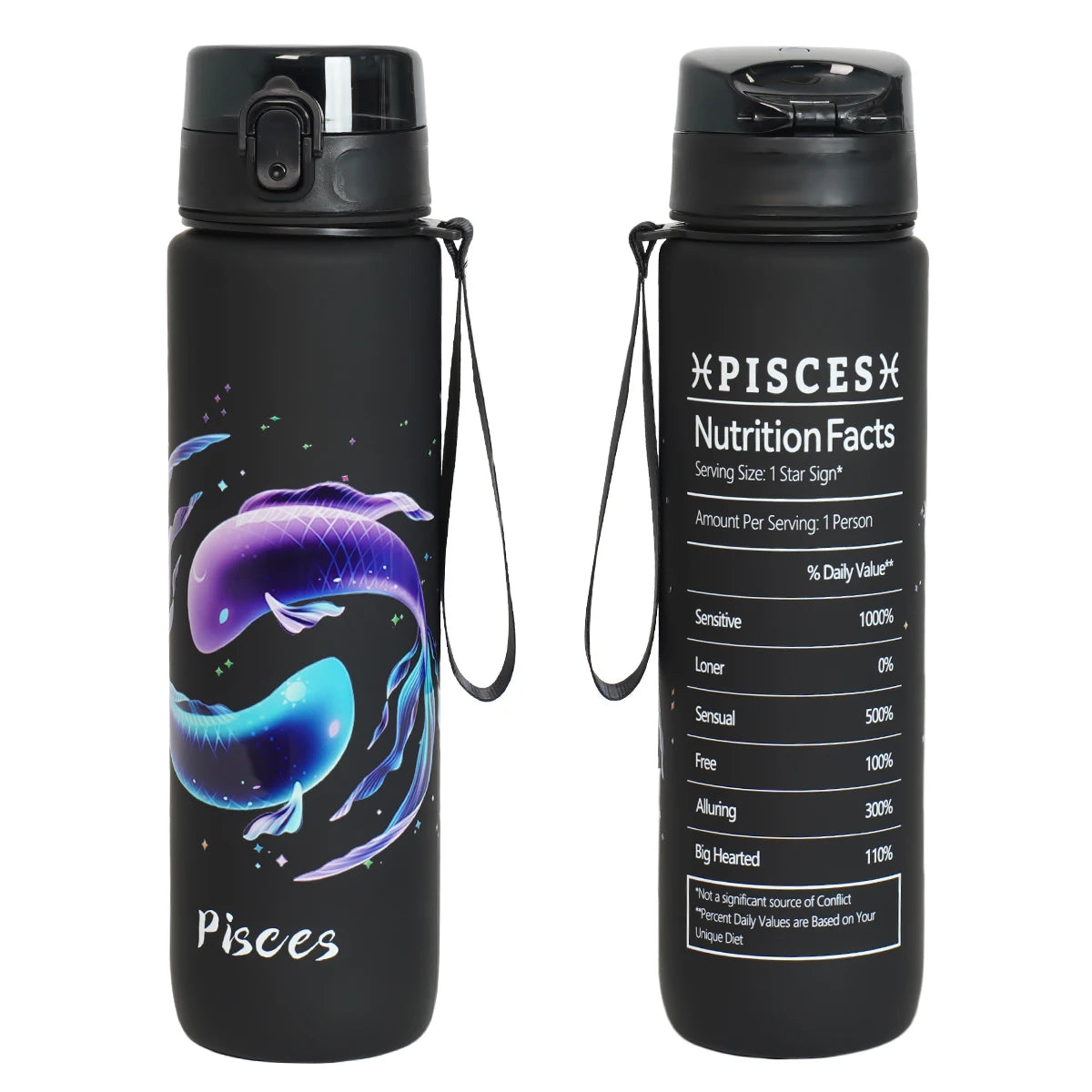 12 zodiac Aquarius 1L outdoor activity leak-proof plastic cup portable water bottle birthday gift holiday gift