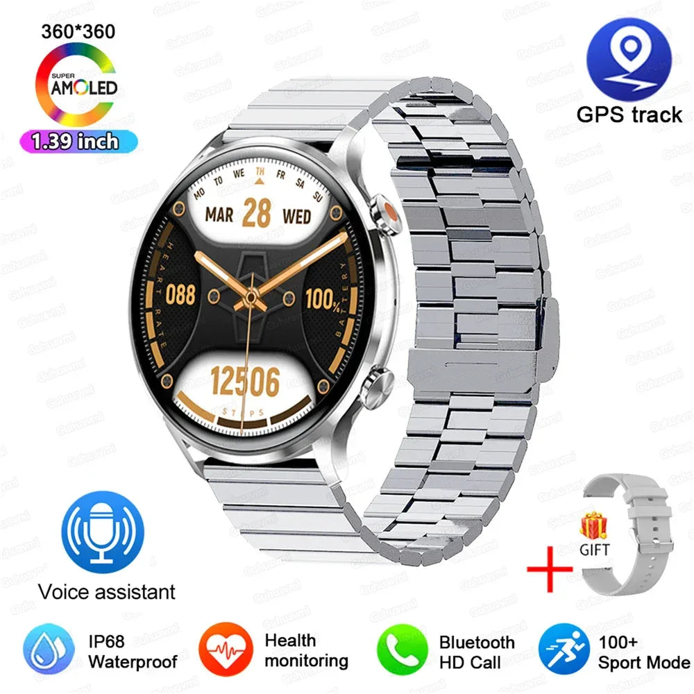 2025 New Smartwatch Women 1.39 inch AMOLED HD Screen Always On Display Custom dial Call IP68 Sport Smart Watch For women men