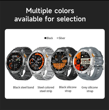 LIGE AMOLED Smart Watch Men with Flashlight Sports IP68 Waterproof Fitness Tracker Bluetooth Call Smartwatch Man for Android iOS