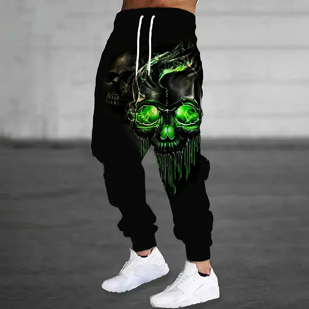 Men Loose Casual Pocket Drawstring Sweatpants Winter New Thick Warm Pants Fashion Letter Printed Sweatpants Men Tracksuit Pants