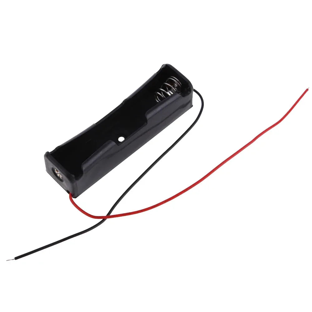 10PCS 1 Slots 18650 Power Bank Cases 1X 3.6V-4.2V 8650 Battery Holder Storage Box Case Battery Container With Wire Lead
