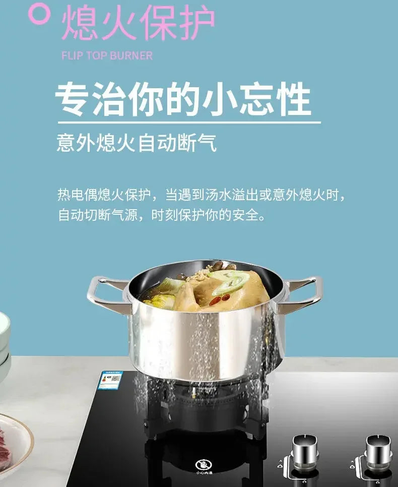Household Built-in Double Stove Gas Stoves Table Kitchen Kitchens Cookers Countertops Cooker Home Recessed Top Cooktop Hob Panel