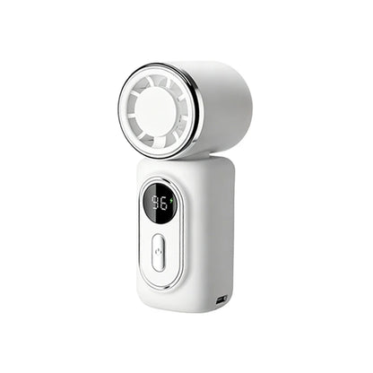Mini Ice Compress Fan High Speed Cooling Ice Pack Fan 3000mAh 5 Speeds 180°Adjustable LED Display USB Rechargeable Portable Fans