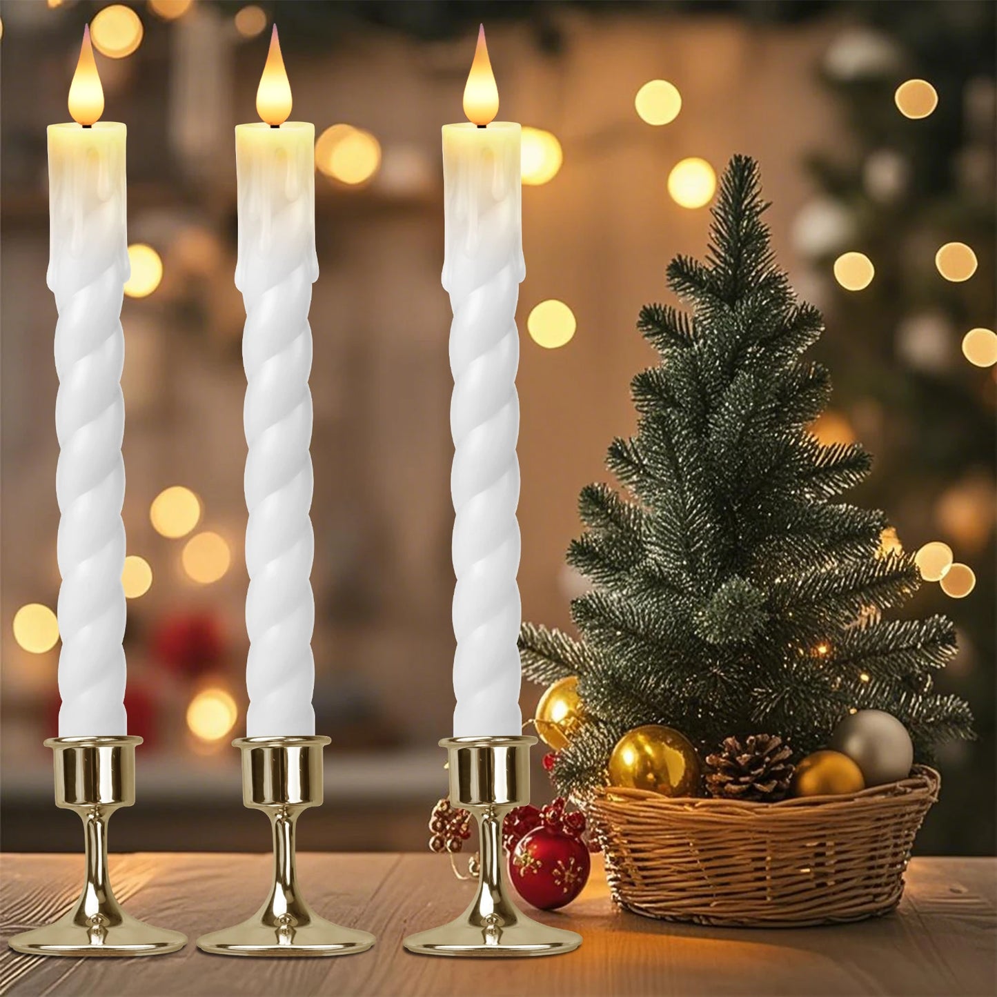 Lot de 6 bougies décoratives LED sans flamme, à piles, avec télécommande et minuterie, pour la maison, les fêtes et les mariages.