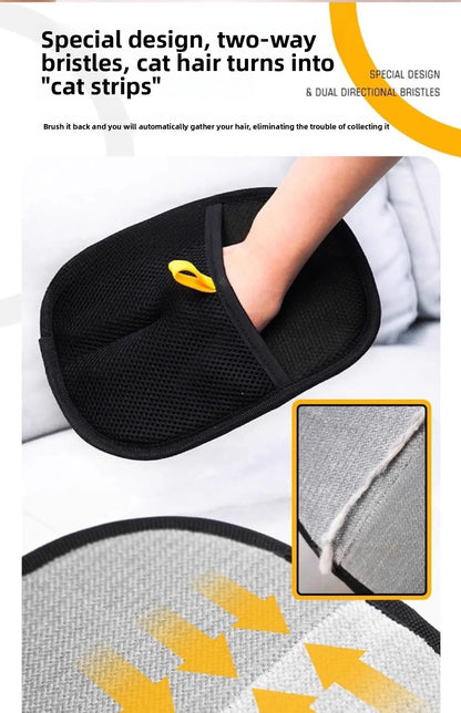 New Pet Grooming Gloves Static Dedusting Brush Pet Hair Remover Brush Removing Dog Cat Hair From Sofa Carpet Clothes