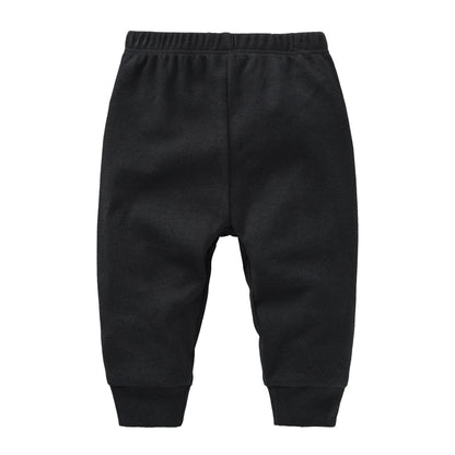 2 Pieces Set 100% Cotton Baby Rompers Pants Blank Colors Kids Trousers Plain Newborn Clothing Muslin Bodysuit Clothes