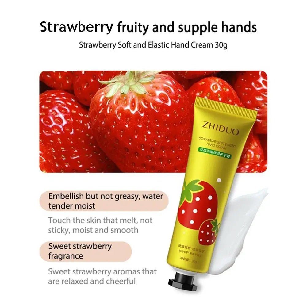 1Pc Hand Cream With Flower Fragrance Anti Chapping Plant Essence Care Moisturizing Hand Cream Hand Winter Care Color Random 30g