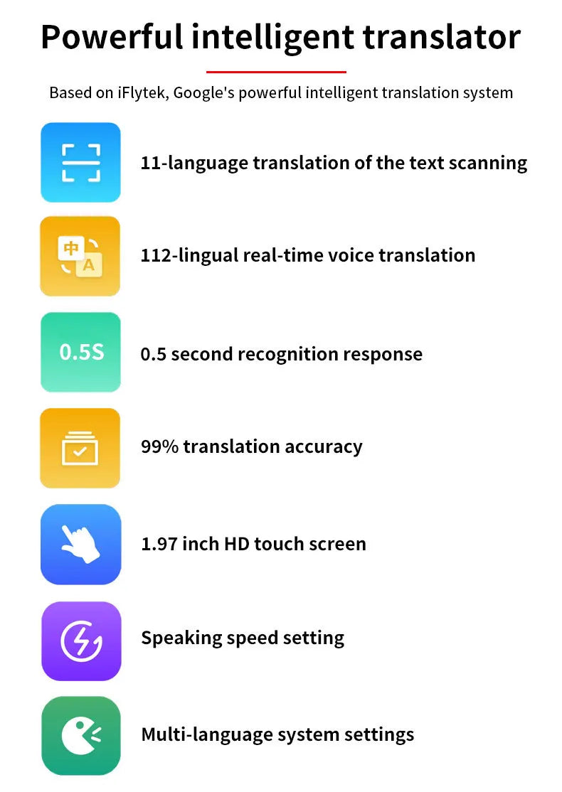 SD02 Intelligent Translation Machine Offline Chinese English Scanning with 112 Multilingual Translation Pens