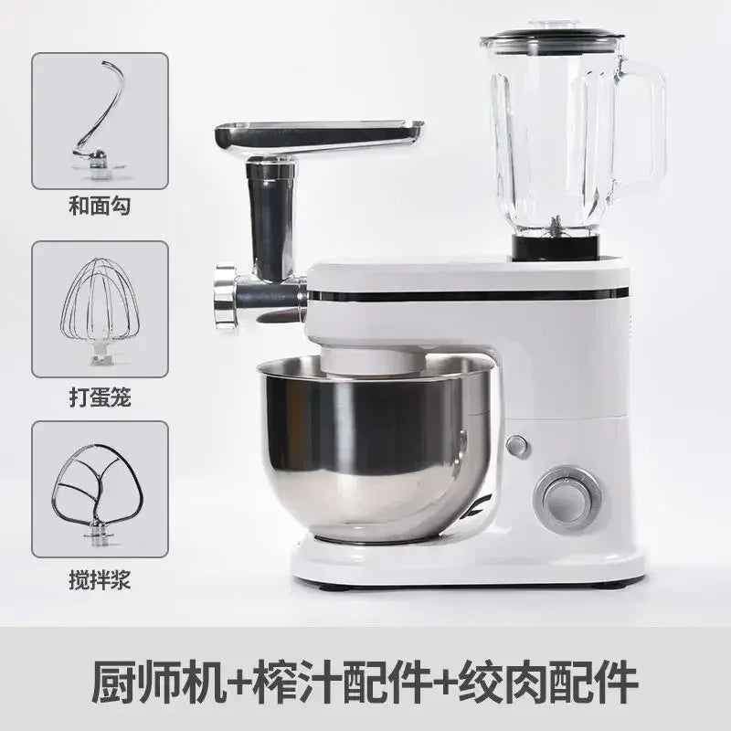 Small Home Automatic Kitchen Machine 220V Bread Mixer Dough Mixer Aid Commercial Stand Spiral Mixer Robot Cake.Stand 220V