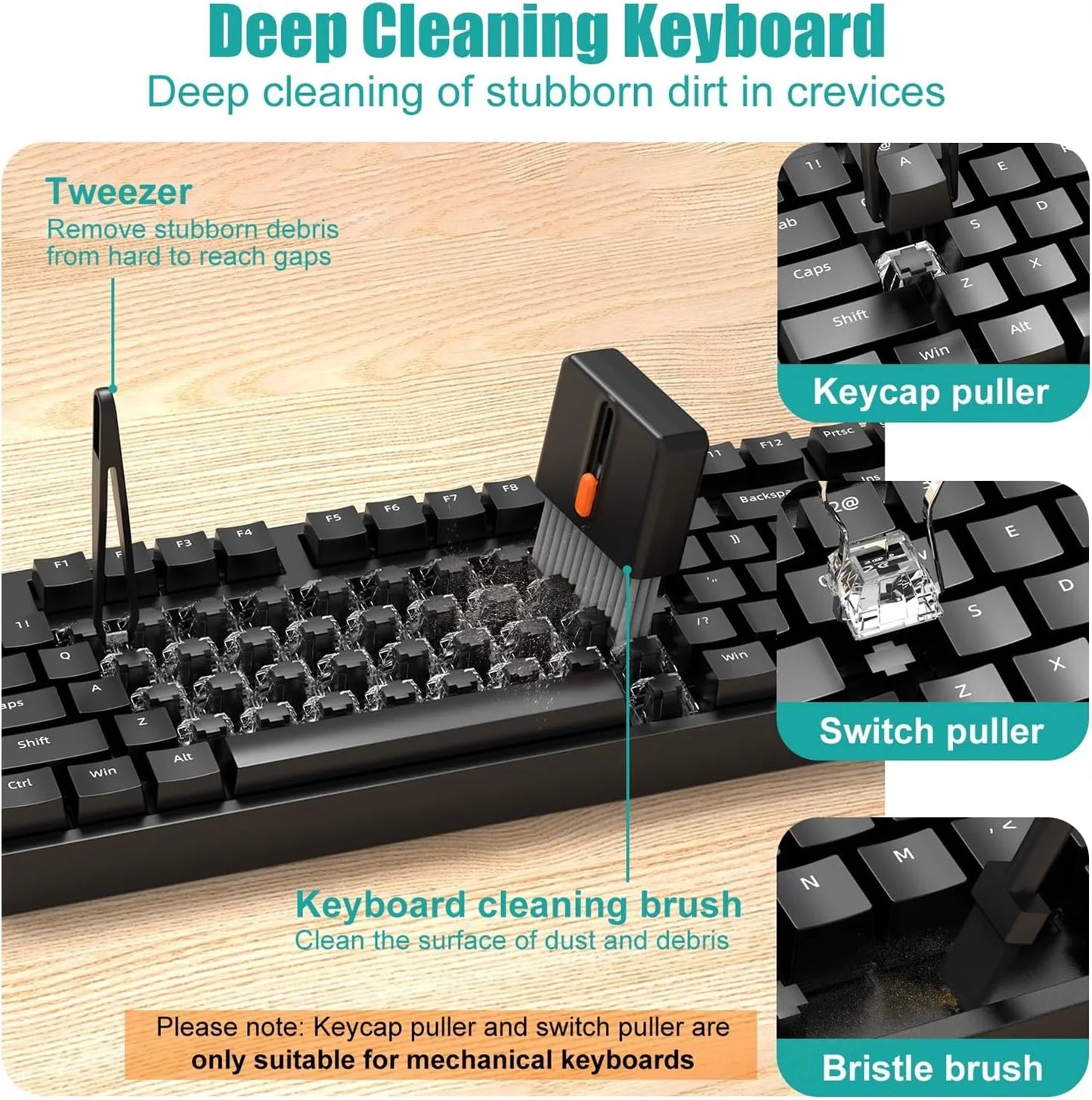 32-in-1 Multi-Purpose Electronics Cleaning Kit – for iPhone Charging Port, AirPods, Bluetooth Earbuds, Keyboard & Screen Cleanin