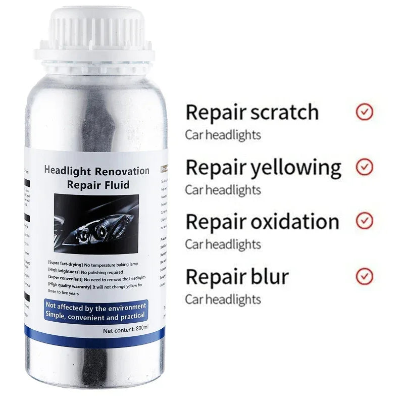 car headlight restoration polish kit polish car headlights 800ML liquid polymer faros car headlight polishing repair kit