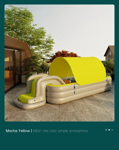 2/3M Large Swimming Pool Family Outdoor Party Pools Children's Inflatable Swimming Pool Sun Shade Folding Pool for Kids Baby Toy