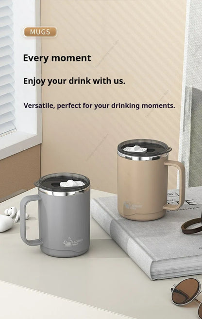 500ML Double-Wall Insulated Thermal Cup 304 Stainless Steel Coffee Cup Portable Water Bottle Keeps Cold and Heat Thermal Mug