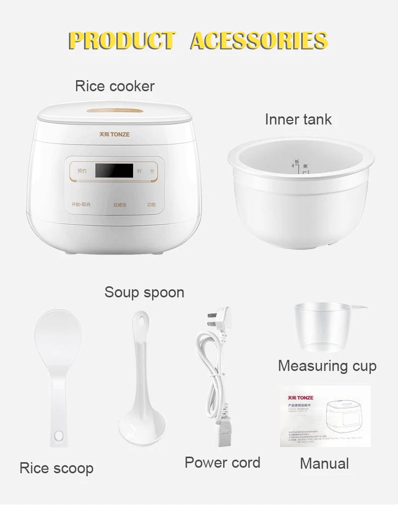 Multi-Function Patented Mini Electric Cookers Square Non Stick Rice Cooker Deluxe Ceramic Rice Cooker