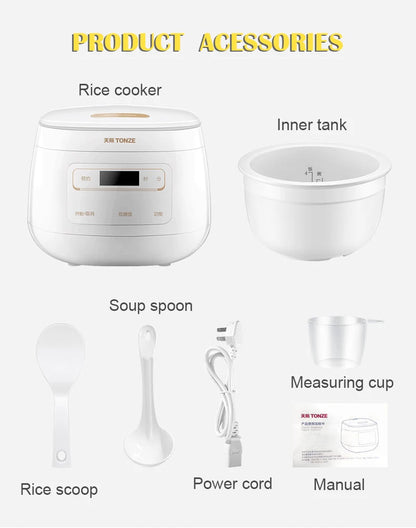 Multi-Function Patented Mini Electric Cookers Square Non Stick Rice Cooker Deluxe Ceramic Rice Cooker