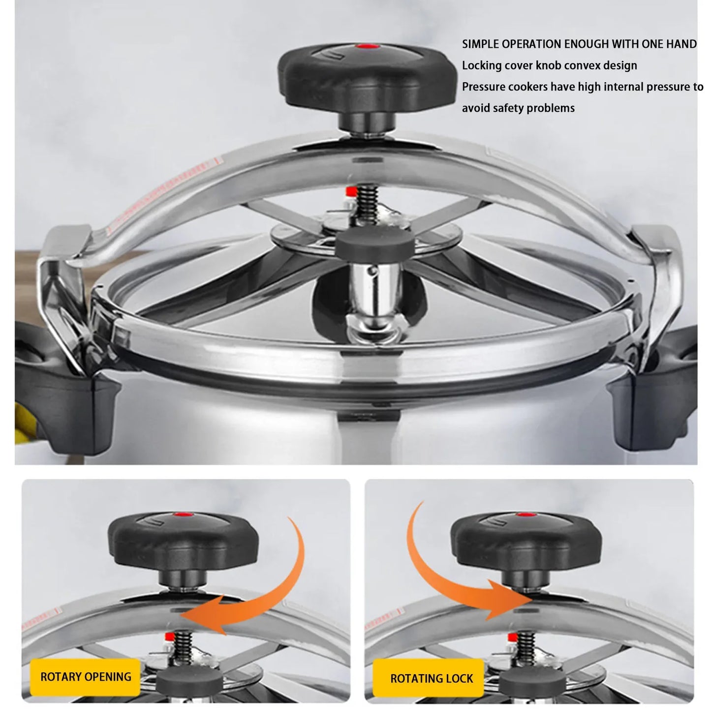 Pressure Cooker Explosion Proof Large Capacity Pressure Cooker for Gas Stove Aluminum Alloy Pressure Cooker Home Pressure Cooker