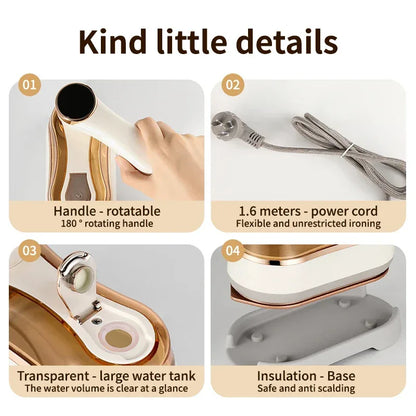 High Power Handheld Steam Iron 1200W Household Three-speed Garment Steamer Portable Travel Electric Iron