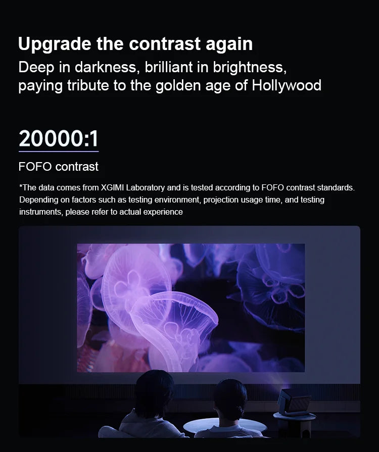 XGIMI RS 20 Tri-color Laser 4K DLP Projector Ultra HD 3200 ISO Lumens Zoom Harman Kardon Beam Sound Home Projector
