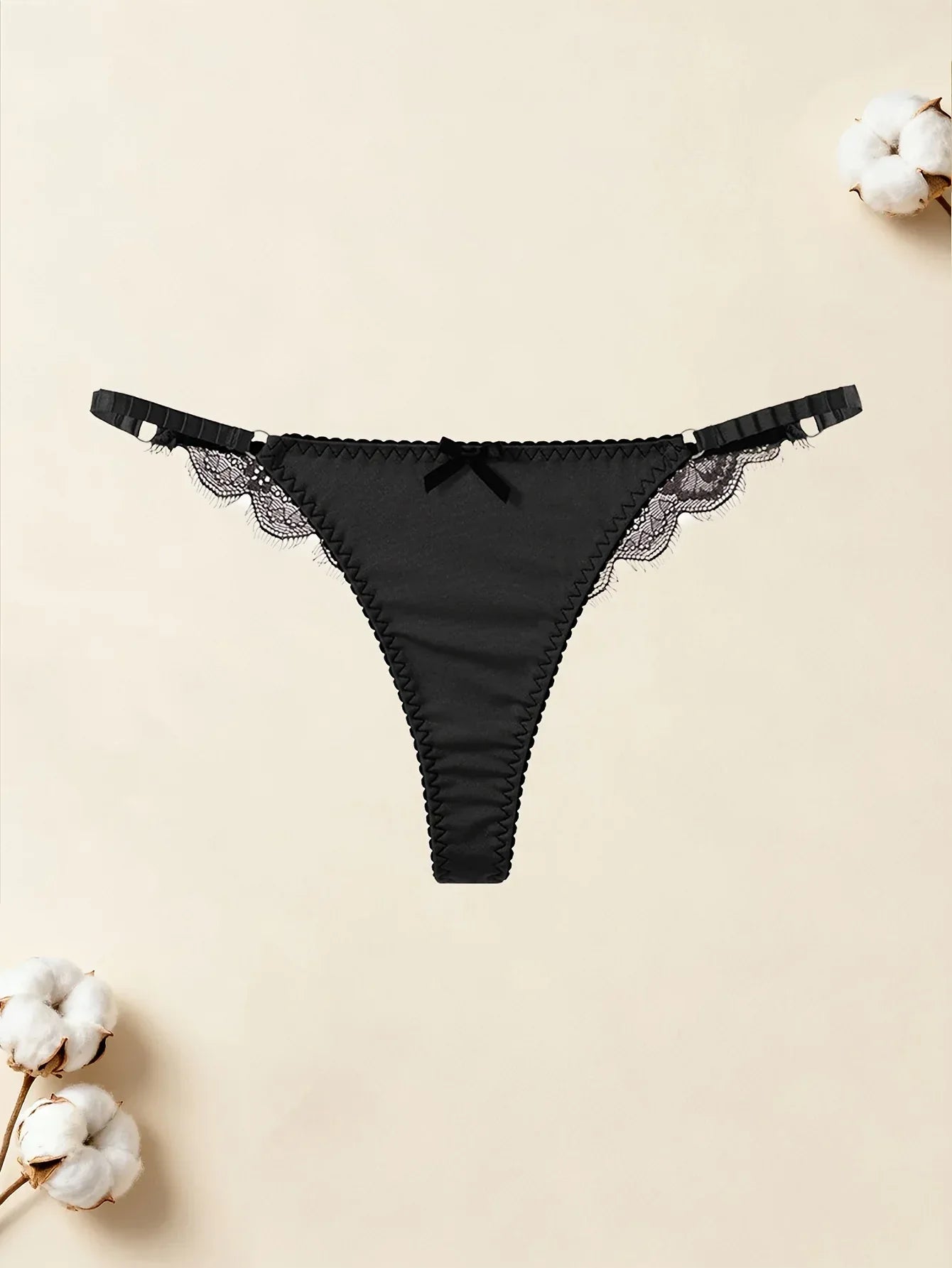 4-piece French sexy lace bow seamless women's thong comfortable soft sports yoga women's underwear