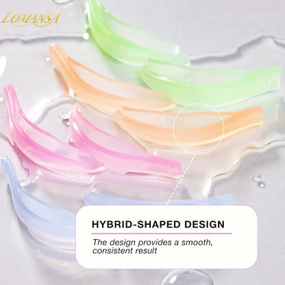 Lomansa 4 Pairs L Curl Silicone Eyelash Perm Rod Shield Sticky Lash Lift Pad Lifting 3D Eyelash Curler Accessories Makeup Tool