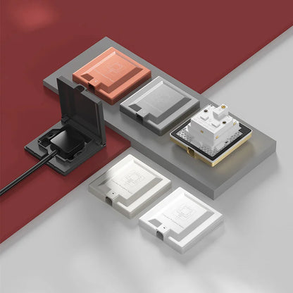 UK Plug 13A Recessed Bathroom Socket Panel with Hidden Waterproof Plug and Built-in Type 86 Kitchen Invisible 220V Socket