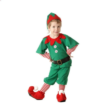 2024 Christmas Clothing Set Boy Girl Family Matching Outfit Kid Adult Santa Claus Cosplay Costume Hat Socks Pant Elf Clothes
