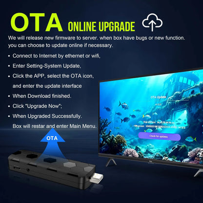2026 New R3+ TV Stick Dual UI Interface Dual Wifi 2.4G/5.8G 4K Ultra HD 8GB 128GB RK3518 Quad Core Home Theater Media Player