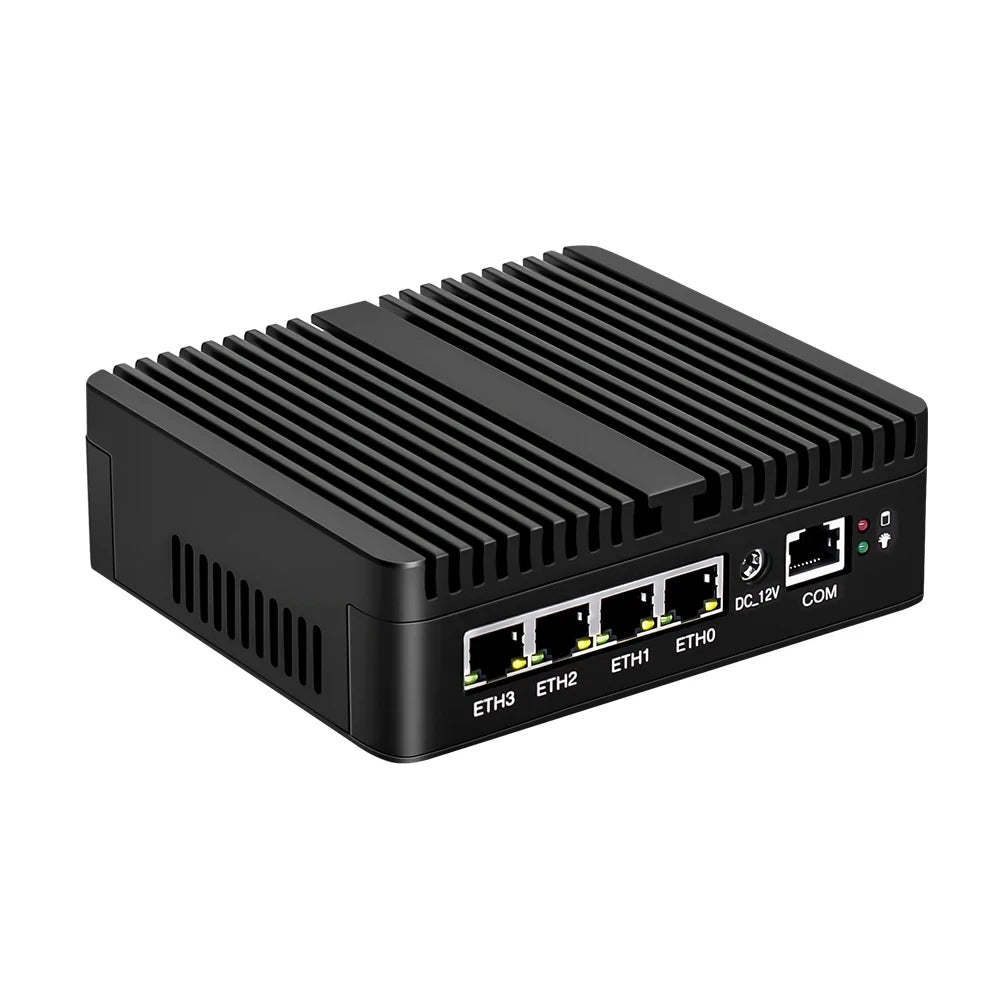 Topton pfSense Firewall Soft Router J6412 J5005 N150 4x i226-V 2.5G LAN NVMe Barebone Fanless Mini PC HDMI2.0 DP AES-NI OPNsense