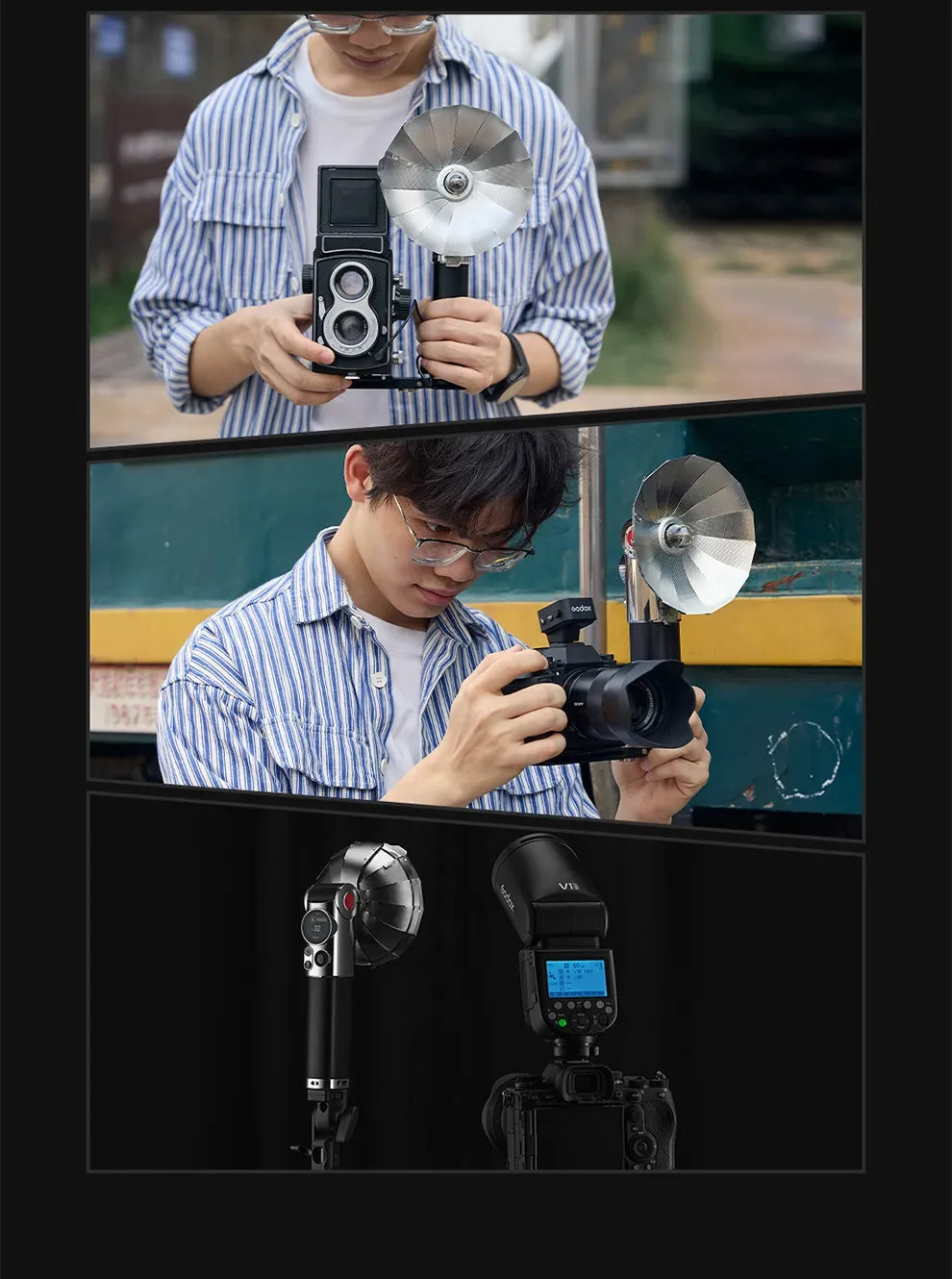 Godox Lux Master Retro Camera Flash Portable for Canon Sony Nikon Fuji Olympus Leica Pentax