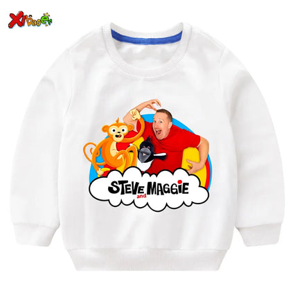 Kids Sweatshirts Steve Maggie Ouctifs Boys Hoodies Sweatshirt Clothing Boy Girl Casual T Shirt Children Pullover Clothes Fashion