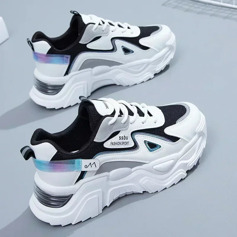 2025 Sneakers Women Platform Flat Shoes Woman Shoes Green Casual Trainers Ladies Chunky Sneakers Women Shoes