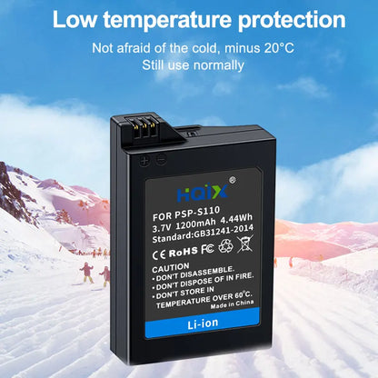 HQIX for Sony  PSP-2000 2001 2002 2003 2004 2005 2006 2007 2008 3000 3001 3002 3003 3004 Game Console PSP-S110 Charger Battery