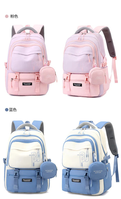 Teen Girls Backpacks for School 8-12 Years Students Casual Fashion Travel Backpacks Portability College Backpack for Women Bag