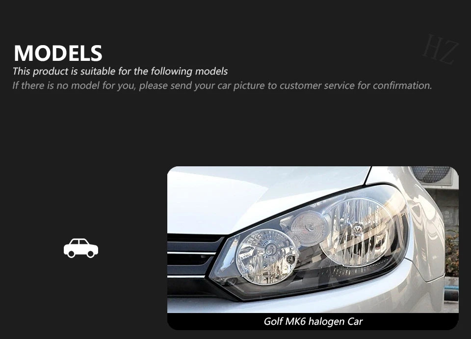 Headlight For VW Golf 6 MK6 2009-2013 Car автомобильные товары LED DRL Hella 5 Xenon Lens Hid H7 Golf6 Car Accessories