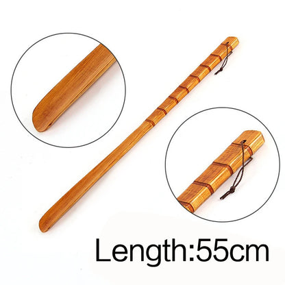 Professional Shoe Spoon Home Tools Durable Professional Wooden Shoe Horn Flexible Wood Long Handle Shoehorn Useful Shoe Lifter