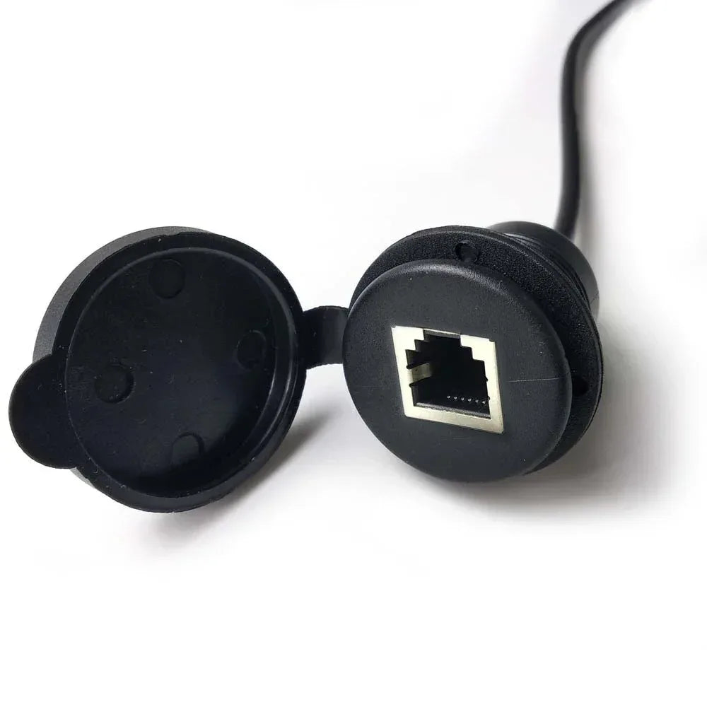 CAT6 RJ45 Socket Cable for Industrial Control Chassis CAT 6 Head Waterproof Panel RJ45 Network Male to Female Extension Cable
