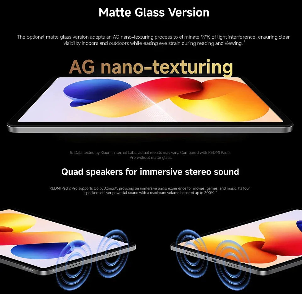 Xiaomi Redmi Pad 2 Pro Global Version Snapdragon 7s Gen 4 12.1" 2.5K Crystal clear Display 33W Fast Charging 12000mAh Battery