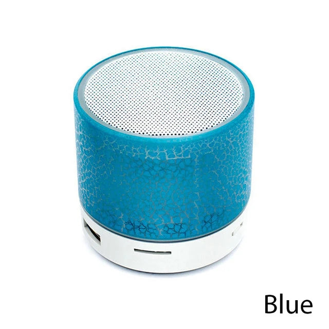 Mini Bluetooth Speaker Portable Car Audio Dazzling Crack LED Wireless Bluetooth Subwoofer Speaker TF Card MP3 Music Sound Column