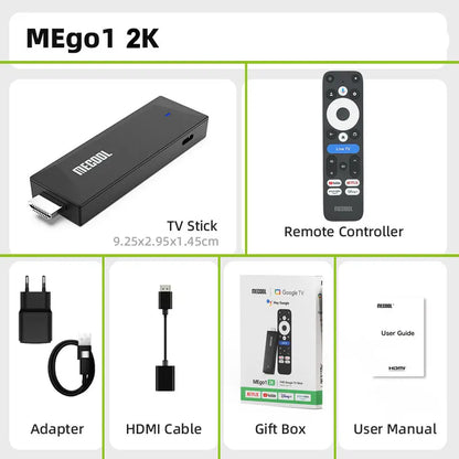 MECOOL MEgo 1 Android TV Stick Reltek Quad-core 8GB Google TV Sticks 2K Dolby Netflix TV Box 2025 High Quality Consoles ip tv