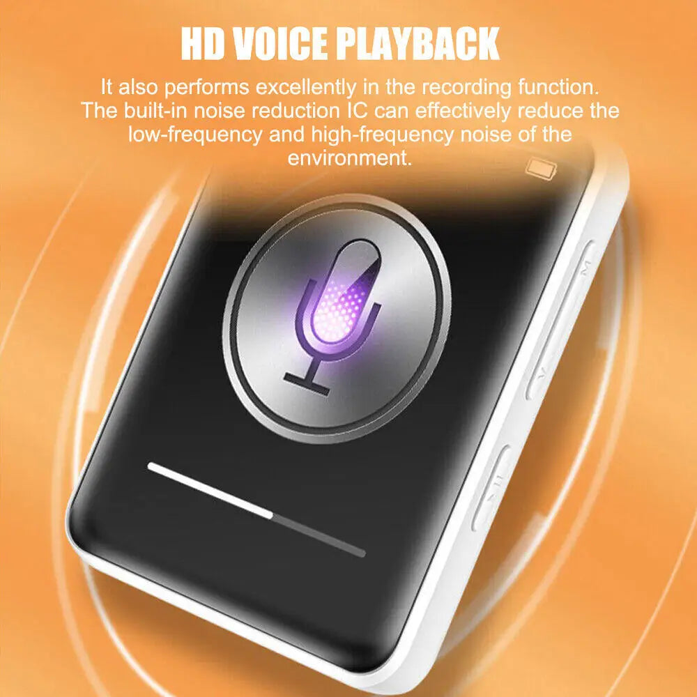 2024 New Portable MP4 MP3 Player Bluetooth 5.0 Clip Mini Walkman Student Full Touch Screen Sport Lossless HIFI Music FM Radio