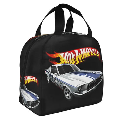 Custom Hot Wheels For Fans Thermal Insulated Lunch Bag Cartoon Sport Car Portable Lunch Container Travel Multifunction Food Box