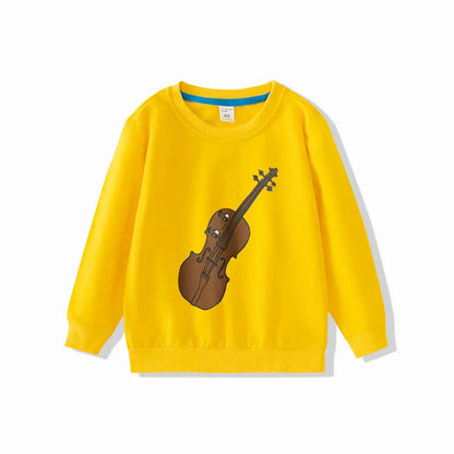 Children Sweatshirts Long Sleeve Tops for Kids Cartoon Boys T-shirts Spring Autumn Girls Pullovers Toddler Outfits Baby Tees