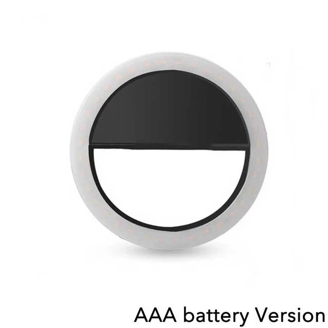 Led Selfie Ring Light Mobile Phone Lens Lamp Adjustable Live Brightness Portable Selfie Fill Ring Light For iPhone Xiaomi Huawei