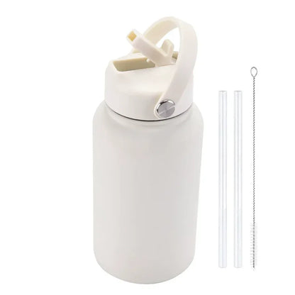 PuraCool Personalised Water Bottle 650ml/22oz Insulated Thermos Customised Tumbler Flask with Straw
