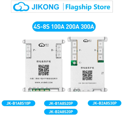 Jikong JK BMS 3s 4s 5s 6s 7s 8s 100A 200A 300A Smart Lifepo4 Li-ion Active Balance Lithium 12V 24v With RS485 CAN Bluetooth Heat