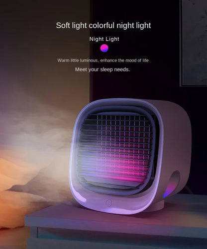 New Desktop Water Cooling Fan Mini Refrigeration Air Conditioner USB Air Cooler Convenient Mobile Humidification High Wind Spray